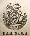 Colour facsimile of the B&H Nr. 6.A. maker's mark