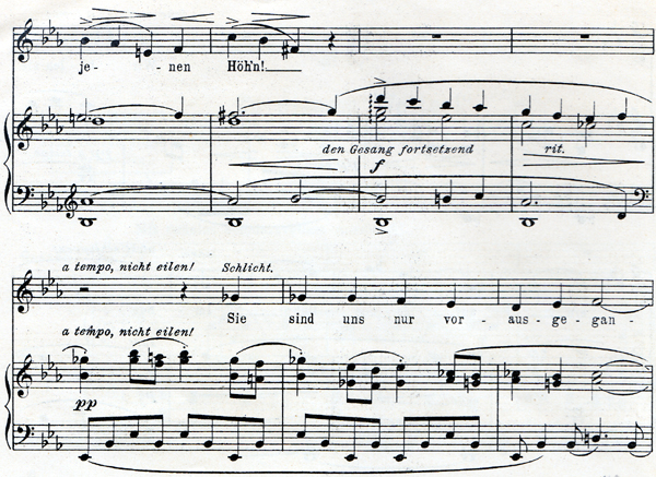Kindertotenlieder No. 4, bb. 42-48, piano-vocal score, first edition