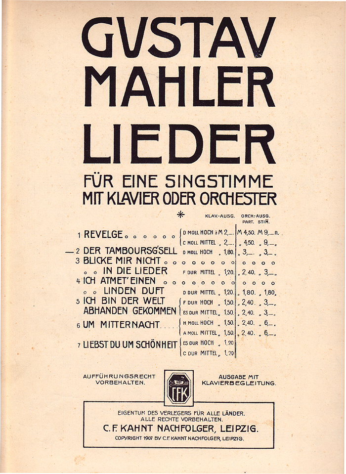 Facsimile of title page C(k), the earliest located that refers to the piano-vocal score of Liebst du um Schnheit