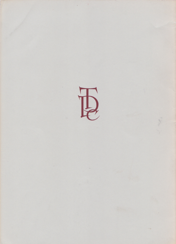 facsimile of the rear wrapper of thye first edition of Blumine
