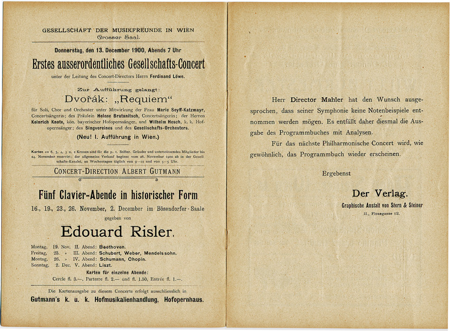 Colour facsimile of pages 2-3 of the programme