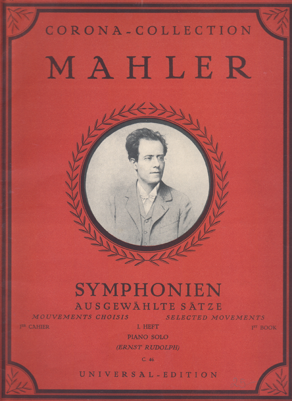 colour facsimile of the front wrapper of the Mahler volume, Corona-Collection C. 46