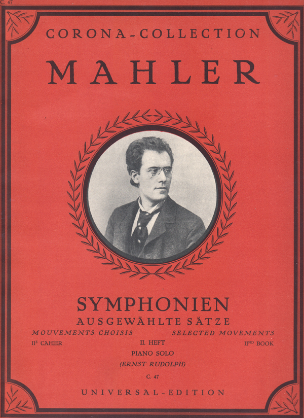 colour facsimile of the front wrapper of the Mahler volume, Corona-Collection C. 47