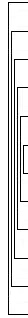 Graphic symbol: a vertical bracket indicating that twelve folios (listed one above the other in the table) form a fascicle of six nested bifolia