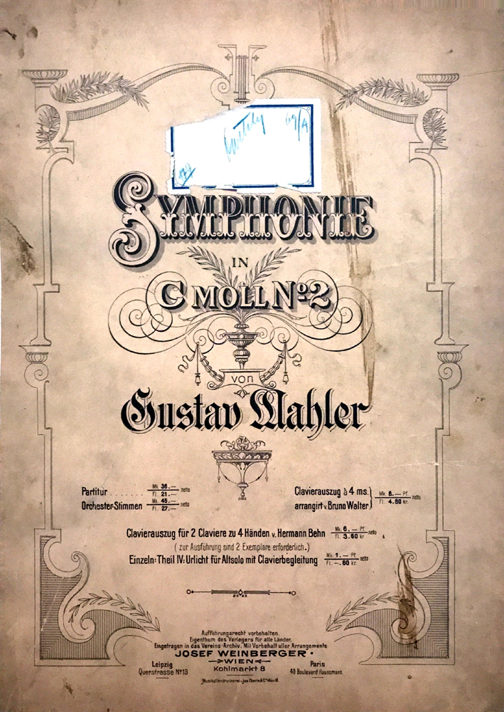 Full score, first edition, second issue, second impression (1899), front wrapper