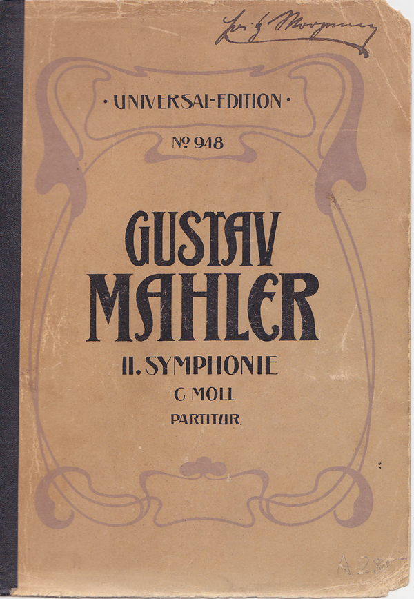 Colour facsimile of the front wrapper of Symphony No. 2, PS1f